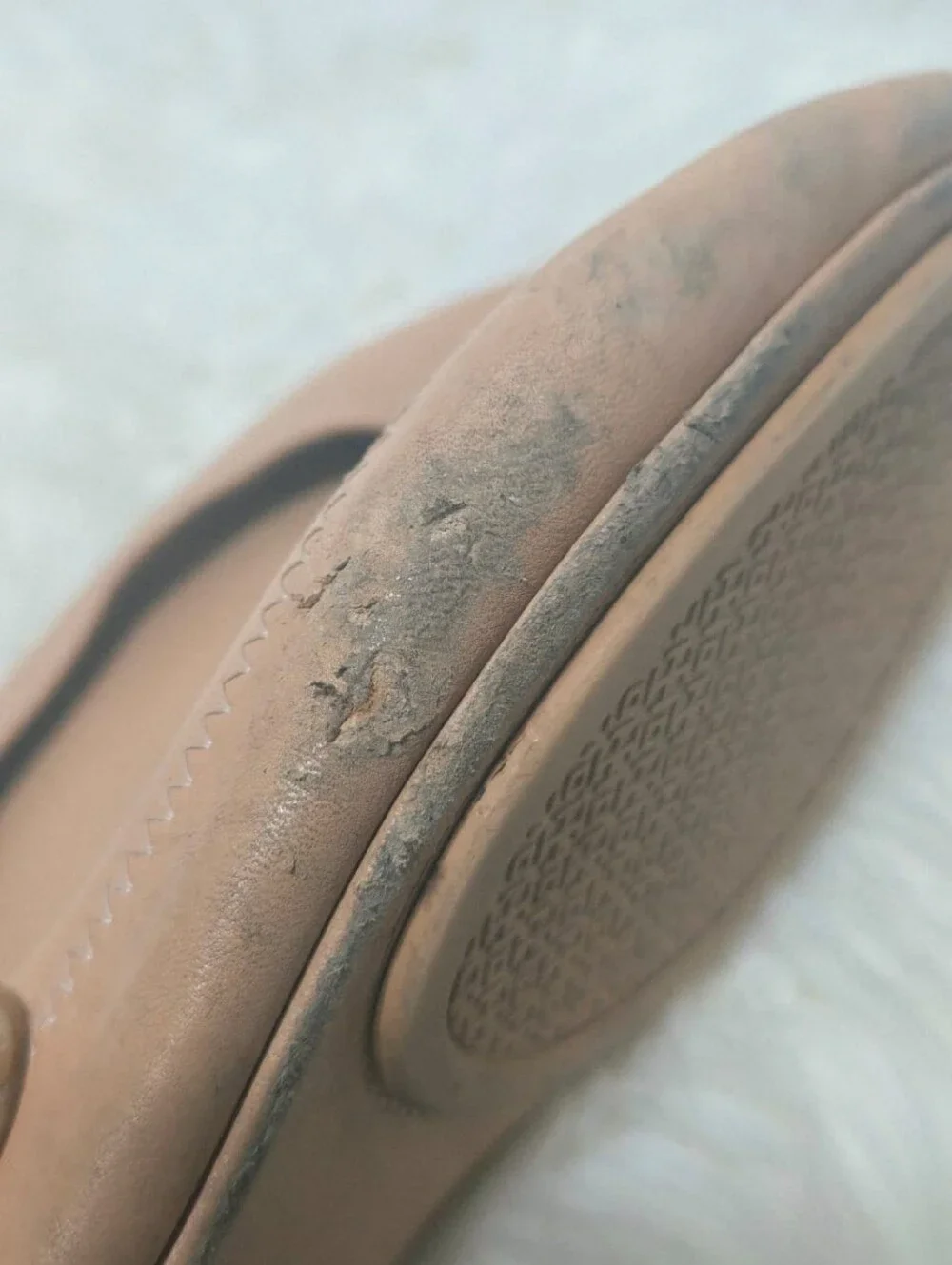 TORY BURCH Logo Minnie Travel Ballet Flat Logo - Nude - Size 7.5